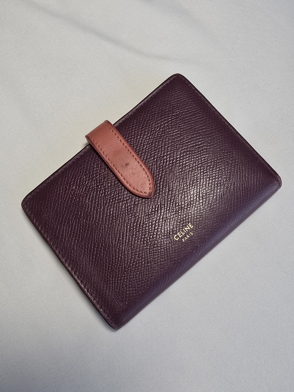 CELINE Medium Stap Bifold Bicolor Wallet